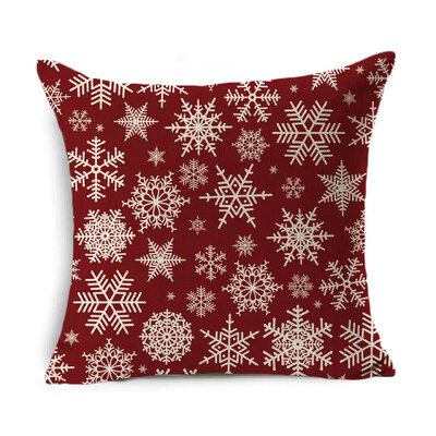 Božićna jastučnica Dekoracija doma Laneno prugasto karirano otisnuto crveno 18*18 inča Jastučnica Jastuk za sofu Jastuk za auto Navlaka za jastuk