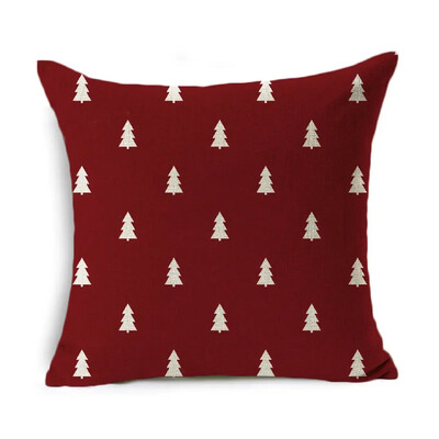 Božićna jastučnica Dekoracija doma Laneno prugasto karirano otisnuto crveno 18*18 inča Jastučnica Jastuk za sofu Jastuk za auto Navlaka za jastuk