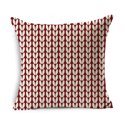 Božićna jastučnica Dekoracija doma Laneno prugasto karirano otisnuto crveno 18*18 inča Jastučnica Jastuk za sofu Jastuk za auto Navlaka za jastuk