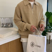 Muška korejska modna pletenina Harajuku pleteni pulover Ležerni puloveri Džemperi Topli trenirke Vintage veste Muška zimska odjeća