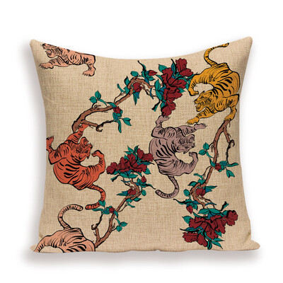 Životinjski stil Tigar Jastučnica Jesen Jungle Dekoracije doma Jastučnica Sofa Krevet Jastuci Navlake Jastučnice Soba Kissenbezug