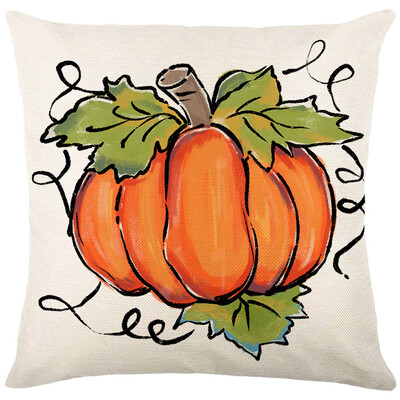 Jesenska bundeva jastučnica 18x18 inča jastučnica zahvalna dekoracija jastučnica jastučnica s otisnutim lišćem javora za kauč