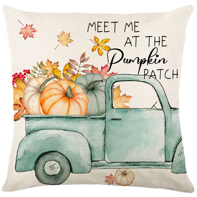 Jesenska bundeva jastučnica 18x18 inča jastučnica zahvalna dekoracija jastučnica jastučnica s otisnutim lišćem javora za kauč