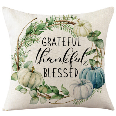 Jesenska bundeva jastučnica 18x18 inča jastučnica zahvalna dekoracija jastučnica jastučnica s otisnutim lišćem javora za kauč