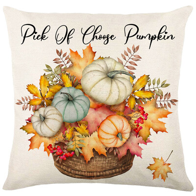 Jesenska bundeva jastučnica 18x18 inča jastučnica zahvalna dekoracija jastučnica jastučnica s otisnutim lišćem javora za kauč