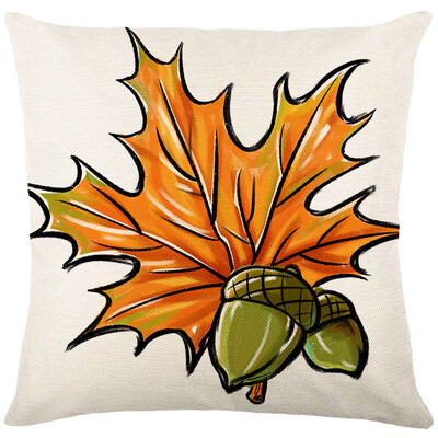 Jesenska bundeva jastučnica 18x18 inča jastučnica zahvalna dekoracija jastučnica jastučnica s otisnutim lišćem javora za kauč