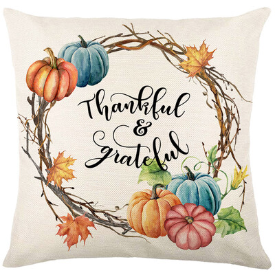 Jesenska bundeva jastučnica 18x18 inča jastučnica zahvalna dekoracija jastučnica jastučnica s otisnutim lišćem javora za kauč