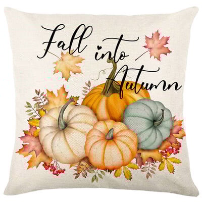 Jesenska bundeva jastučnica 18x18 inča jastučnica zahvalna dekoracija jastučnica jastučnica s otisnutim lišćem javora za kauč