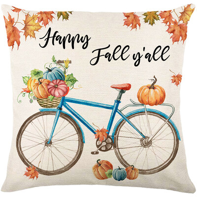 Jesenska bundeva jastučnica 18x18 inča jastučnica zahvalna dekoracija jastučnica jastučnica s otisnutim lišćem javora za kauč