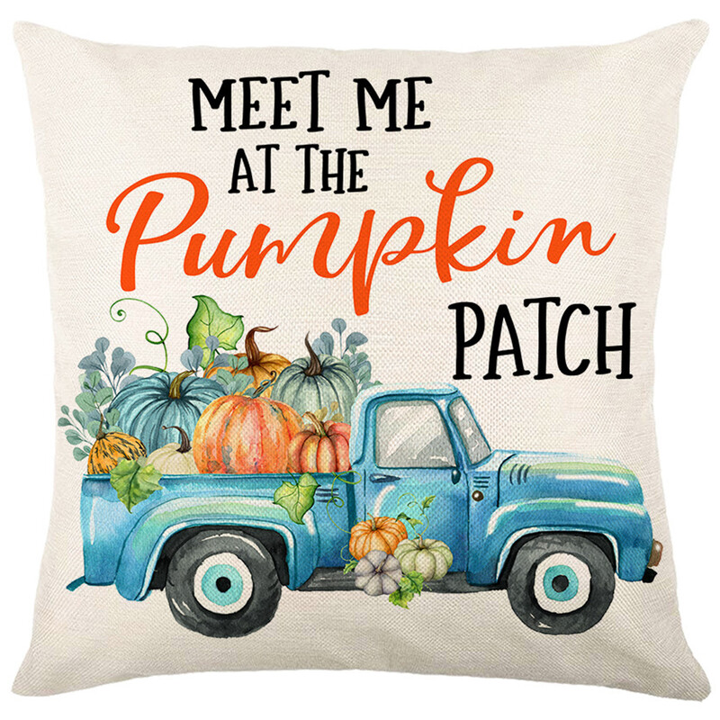 Jesenska bundeva jastučnica 18x18 inča jastučnica zahvalna dekoracija jastučnica jastučnica s otisnutim lišćem javora za kauč