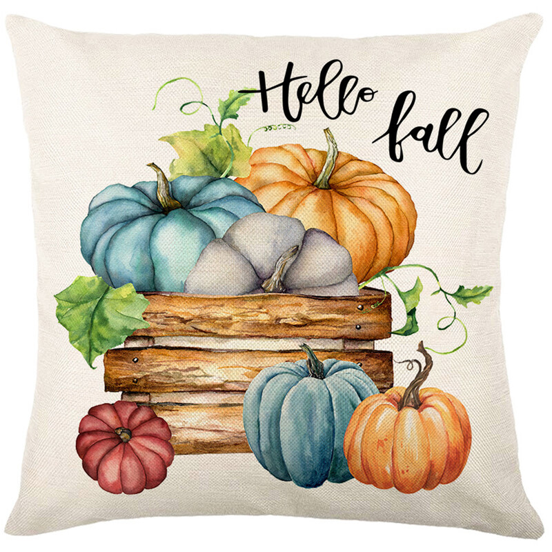 Jesenska bundeva jastučnica 18x18 inča jastučnica zahvalna dekoracija jastučnica jastučnica s otisnutim lišćem javora za kauč