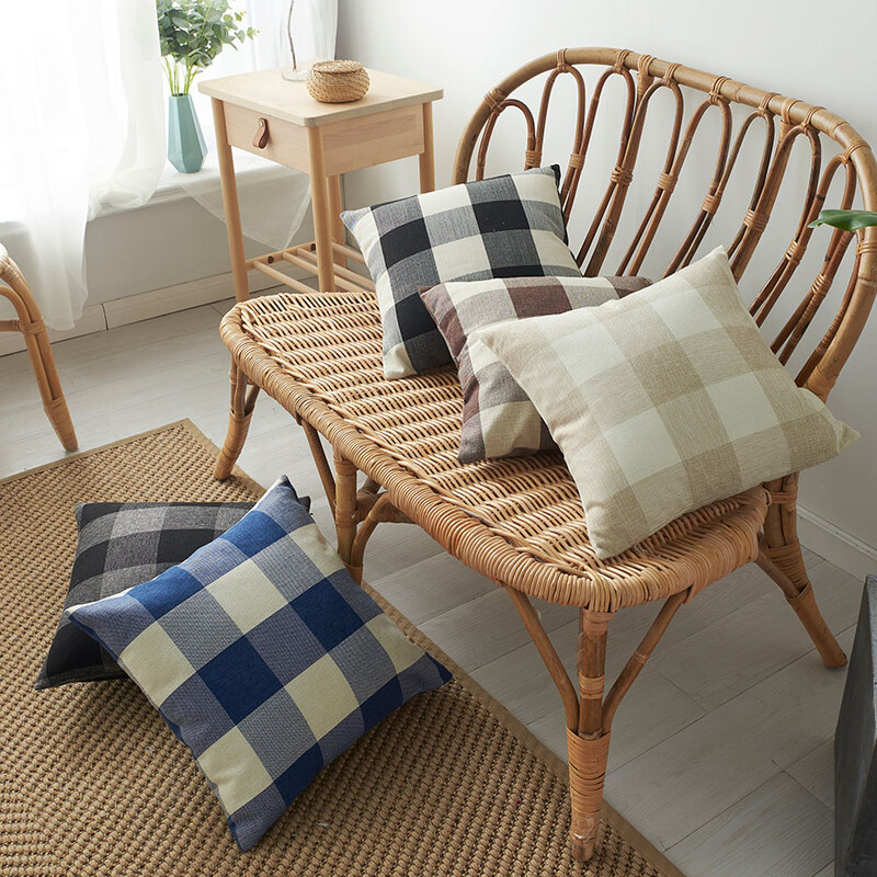 45x45cm karirana jastučnica za kauč Jednostavna klasična ukrasna jastučnica za dnevni boravak Home Deocr Funda Cojin Moderna jastučnica