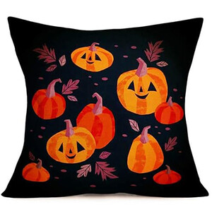 Halloween Party Bačena jastučnica Slatka mačka Bundeva Jastučnica s javorovim lišćem Lanena četvrtasta jastučnica Dekoracija doma