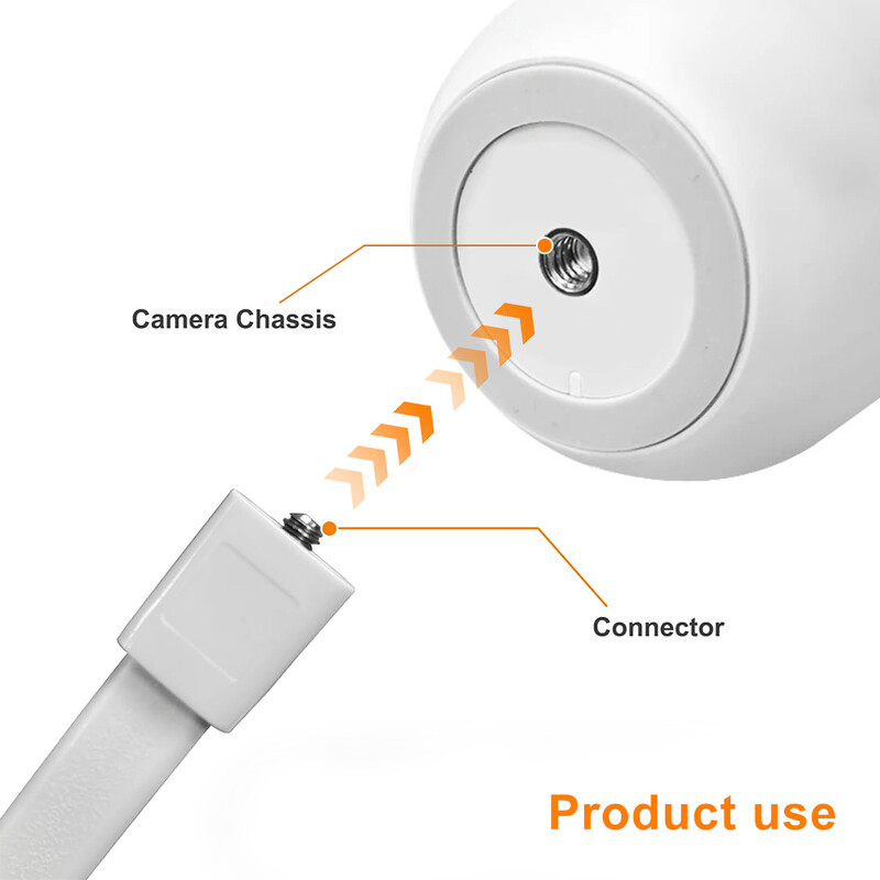 1/4 collu vītnes kameras statīvs ar zoss kaklu, silikona bērnu monitora statīvs 360° regulējams turētājs Radošais kronšteins mazuļa monitora pašbildei