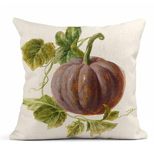 Lanena navlaka za jastuk Jesenska bundeva Dekoracija doma Jastučnica Kauč Sofa Četvrtasta jastučnica Jesenska jastučnica