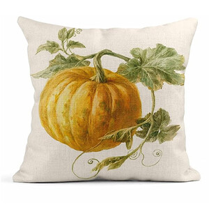 Lanena navlaka za jastuk Jesenska bundeva Dekoracija doma Jastučnica Kauč Sofa Četvrtasta jastučnica Jesenska jastučnica