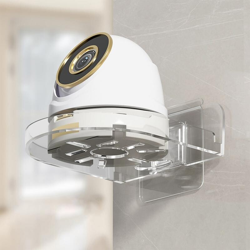 Pie sienas stiprināms peldošs statīva plaukts drošības kameras mini skaļrunim, pašlīmējošam drošības novērošanas kameras turētājam