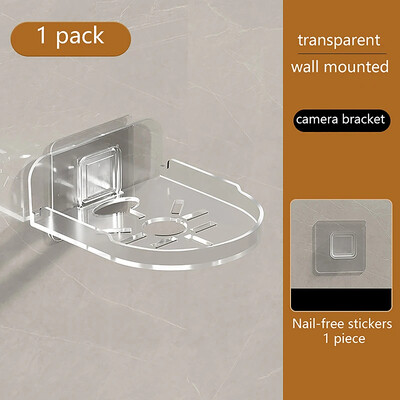 Drošības novērošanas kameras statīvs bez perforatora Jauns bezizsekojošs pie sienas stiprināms kronšteins mājās pašlīmējošs fiksators bez urbšanas 1 gab.