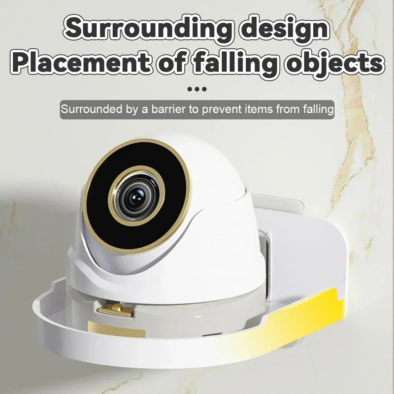 Drošības novērošanas kameras statīvs bez perforatora Jauns bezizsekojošs pie sienas stiprināms kronšteins mājās pašlīmējošs fiksators bez urbšanas 1 gab.