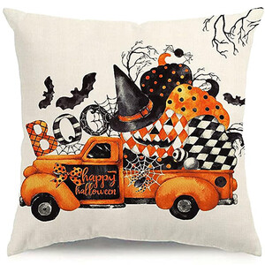 Jastučnica za Noć vještica Ukrasna jastučnica od bundeve Jastučnice od lanene sofe Jastučnice crna jastučnica 45x45 jastučnica