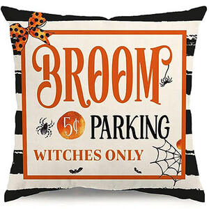 Jastučnica za Noć vještica Ukrasna jastučnica od bundeve Jastučnice od lanene sofe Jastučnice crna jastučnica 45x45 jastučnica