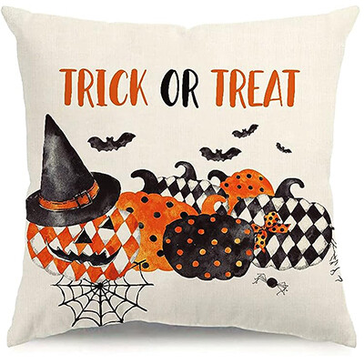 Jastučnica za Noć vještica Ukrasna jastučnica od bundeve Jastučnice od lanene sofe Jastučnice crna jastučnica 45x45 jastučnica