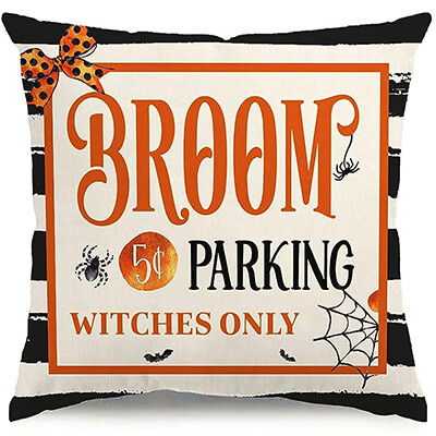Jastučnica za Noć vještica Ukrasna jastučnica od bundeve Jastučnice od lanene sofe Jastučnice crna jastučnica 45x45 jastučnica