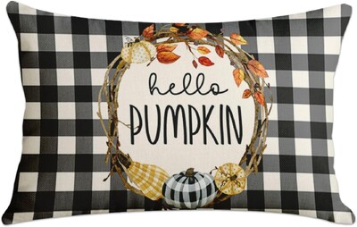 Rudens spilvendrāna Mājas dekorēšana Rudens ķirbja Happy Orange spilvendrāna Dekoratīvs spilvens Dīvāns Spilvendrāna