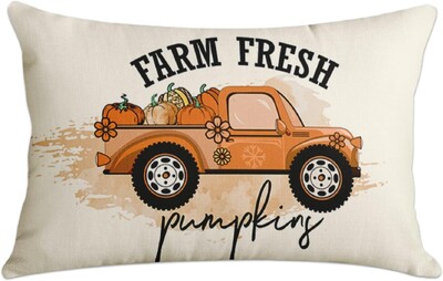 Rudens spilvendrāna Mājas dekorēšana Rudens ķirbja Happy Orange spilvendrāna Dekoratīvs spilvens Dīvāns Spilvendrāna