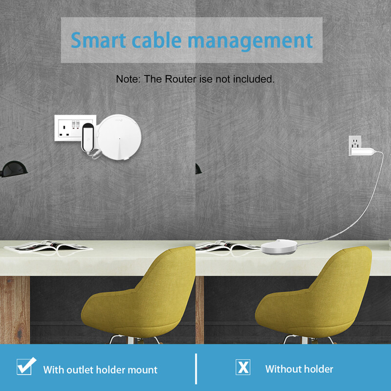 Zidni nosač za TP-Link Deco M5 mrežasti WiFi sustav za cijeli dom Čvrsti držač nosača TP-Link držač rutera koji štedi prostor