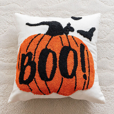 Halloween ukrasna jastučnica narančasta bundeva jastučnica za sofu kauč lanena pamučna jastučnica za jesensko uređenje doma 18x18"