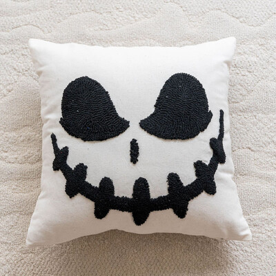 Halloween ukrasna jastučnica narančasta bundeva jastučnica za sofu kauč lanena pamučna jastučnica za jesensko uređenje doma 18x18"