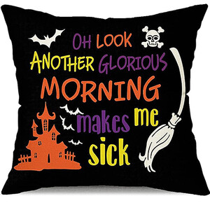 Halloween Μαξιλαροθήκη Κάστρο Διακόσμηση Μαύρη Μαξιλαροθήκη Αγρόκτημα Διακόσμηση Μαξιλαριού Κάλυμμα Μαξιλαριού Καναπέ σπιτιού 45x45 μαξιλαροθήκη