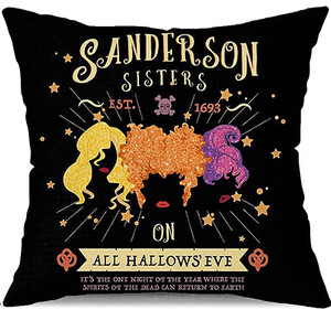 Halloween Μαξιλαροθήκη Κάστρο Διακόσμηση Μαύρη Μαξιλαροθήκη Αγρόκτημα Διακόσμηση Μαξιλαριού Κάλυμμα Μαξιλαριού Καναπέ σπιτιού 45x45 μαξιλαροθήκη