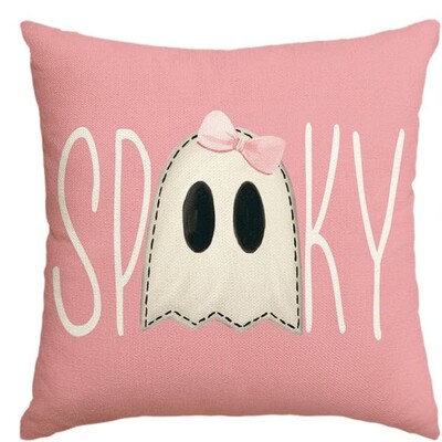 Hey Boo, jastučnice za noć vještica, ružičasta, sablasna, slatka jastučnica za kauč, jastučnica 45*45 cm, poklon jastučnica za uređenje doma za noć vještica