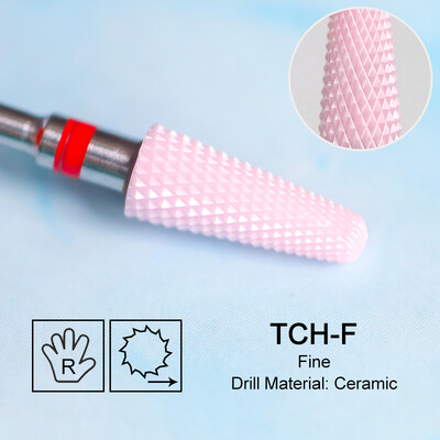 Frezavimo pjoviklis Rožinis keraminis karbidas nagų grąžtai, skirti elektrinei mašinai Poliravimo gelio valiklis Nulupimo dildė Manikiūro priedas