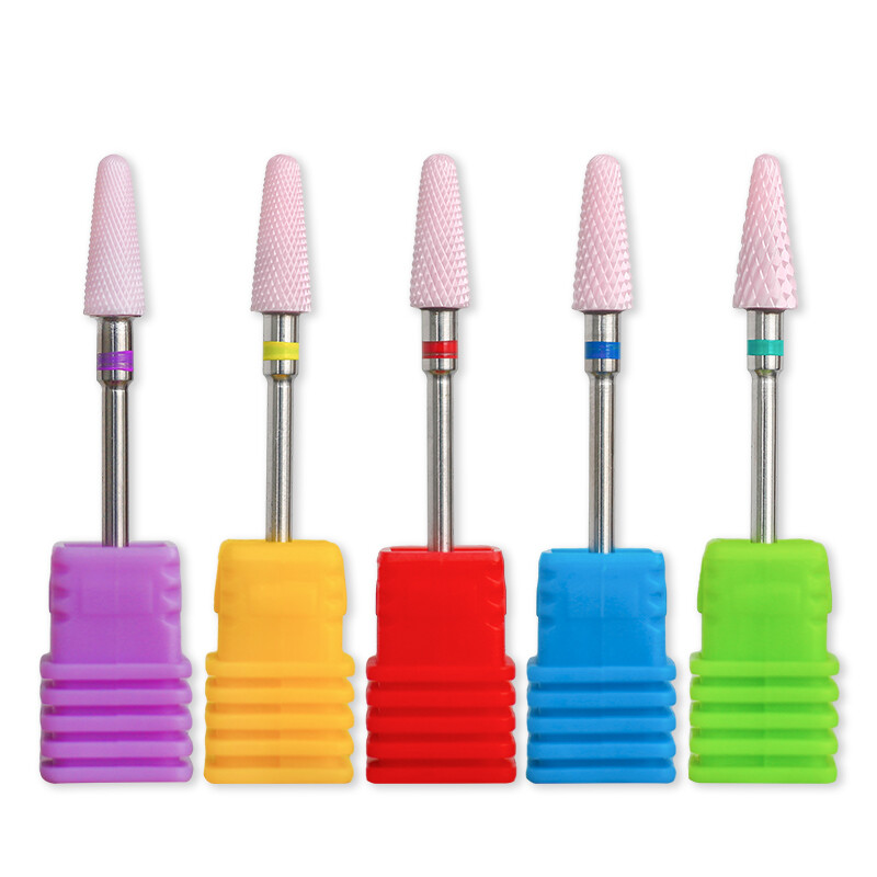 Frezavimo pjoviklis Rožinis keraminis karbidas nagų grąžtai, skirti elektrinei mašinai Poliravimo gelio valiklis Nulupimo dildė Manikiūro priedas