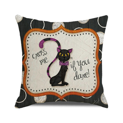 Noć vještica Jesen 2022. Jastučnica Lanena jastučnica Trik ili poslastica Uređenje seoske kuće Kućne navlake za jastuke za ukrase na kauču
