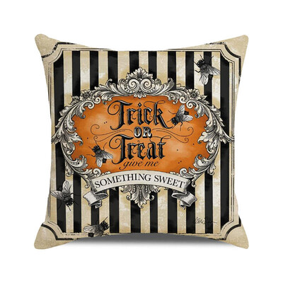 Noć vještica Jesen 2022. Jastučnica Lanena jastučnica Trik ili poslastica Uređenje seoske kuće Kućne navlake za jastuke za ukrase na kauču