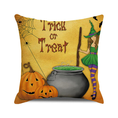 Noć vještica Jesen 2022. Jastučnica Lanena jastučnica Trik ili poslastica Uređenje seoske kuće Kućne navlake za jastuke za ukrase na kauču