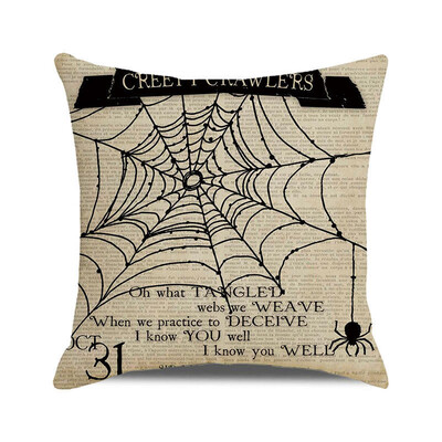 Noć vještica Jesen 2022. Jastučnica Lanena jastučnica Trik ili poslastica Uređenje seoske kuće Kućne navlake za jastuke za ukrase na kauču