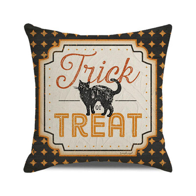 Noć vještica Jesen 2022. Jastučnica Lanena jastučnica Trik ili poslastica Uređenje seoske kuće Kućne navlake za jastuke za ukrase na kauču