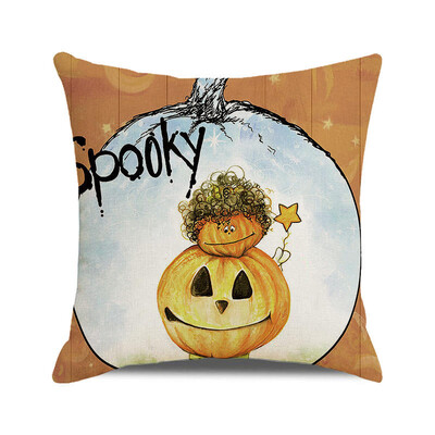 Noć vještica Jesen 2022. Jastučnica Lanena jastučnica Trik ili poslastica Uređenje seoske kuće Kućne navlake za jastuke za ukrase na kauču