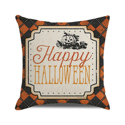 Noć vještica Jesen 2022. Jastučnica Lanena jastučnica Trik ili poslastica Uređenje seoske kuće Kućne navlake za jastuke za ukrase na kauču