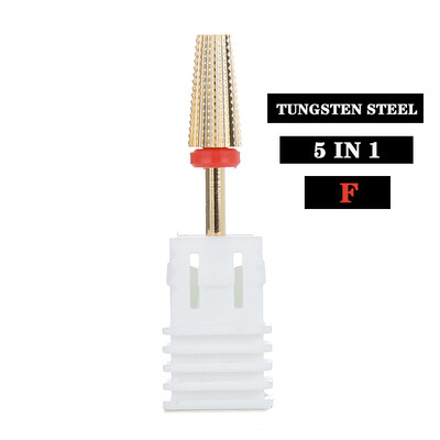 Profesionalne 5 u 1 svrdla za nokte 3/32" glodala Brusilice Vrhovi za akrilne nokte Sredstva za skidanje gel laka Dodaci za uređenje noktiju
