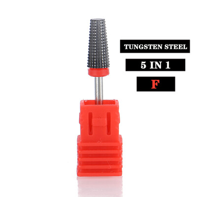 Profesionalne 5 u 1 svrdla za nokte 3/32" glodala Brusilice Vrhovi za akrilne nokte Sredstva za skidanje gel laka Dodaci za uređenje noktiju