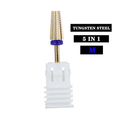 Profesionalne 5 u 1 svrdla za nokte 3/32" glodala Brusilice Vrhovi za akrilne nokte Sredstva za skidanje gel laka Dodaci za uređenje noktiju