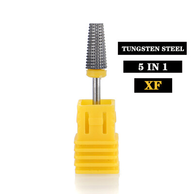 Profesionalne 5 u 1 svrdla za nokte 3/32" glodala Brusilice Vrhovi za akrilne nokte Sredstva za skidanje gel laka Dodaci za uređenje noktiju