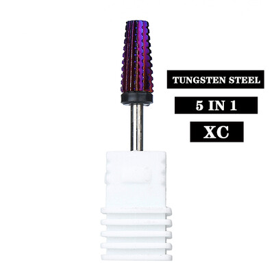 Profesionalne 5 u 1 svrdla za nokte 3/32" glodala Brusilice Vrhovi za akrilne nokte Sredstva za skidanje gel laka Dodaci za uređenje noktiju