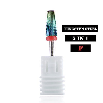 Profesionalne 5 u 1 svrdla za nokte 3/32" glodala Brusilice Vrhovi za akrilne nokte Sredstva za skidanje gel laka Dodaci za uređenje noktiju